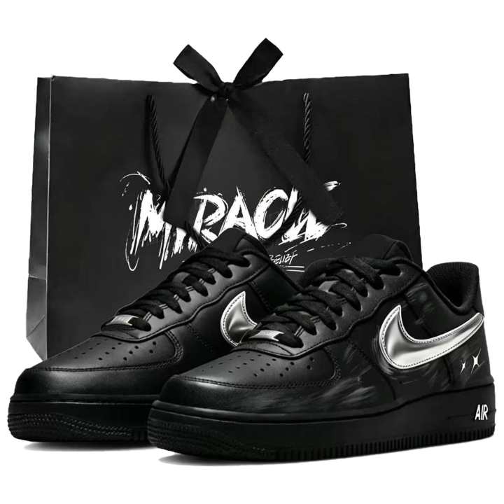 Nike Nike Air Force 1 Skateboard Shoes Unisex Low Top Black & White