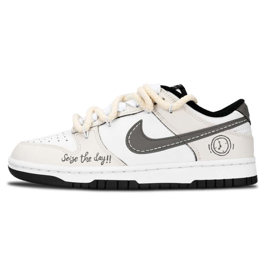 Nike Nike Dunk Black White, Seize The Day Leather Abrasion Resistant Abrasion Resistant Low top Skateboard Shoes Unisex