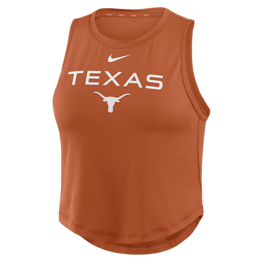 Nike Nike Dri Fit One Sleeveless Sports Shirts Women's Desert Orange Crew Neck