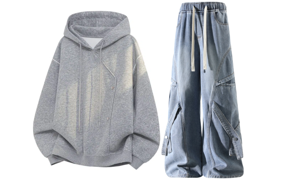 GWAF Sweatshirt Sets Unisex Hooded Non Detachable Moderate