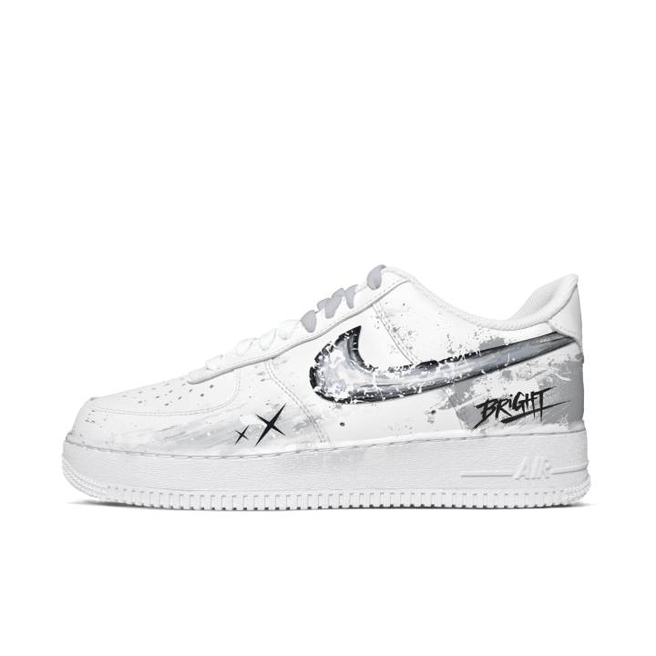 Nike Nike Air Force 1 Skateboard Shoes Men's Low Top Gray/Black/White
