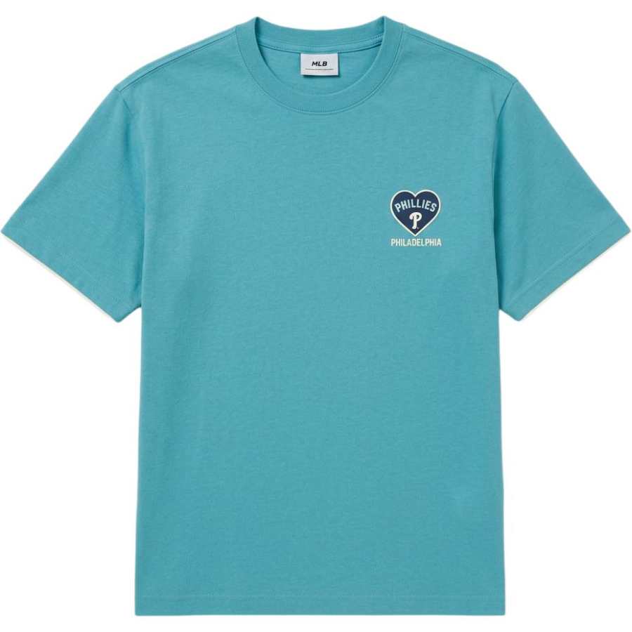 MLB T Shirts Unisex Philadelphia Phillies/Light Mint Crew Neck Moderate