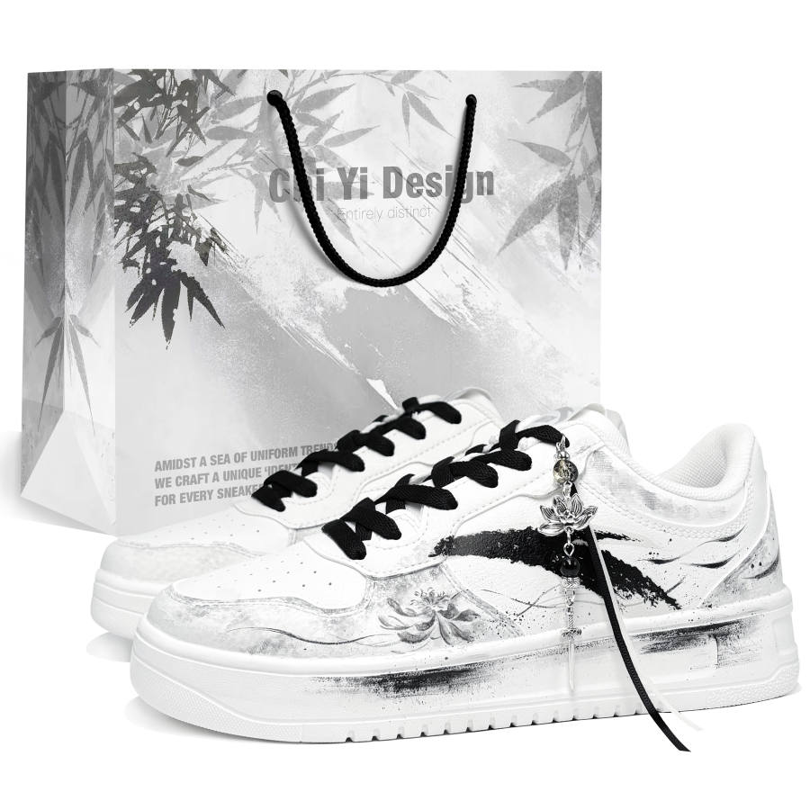 ANTA Skateboard Shoes Unisex Low Top White/Black