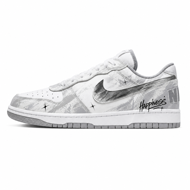 Nike Nike Big Skateboard Shoes Men's Low Top White, Black, Gray