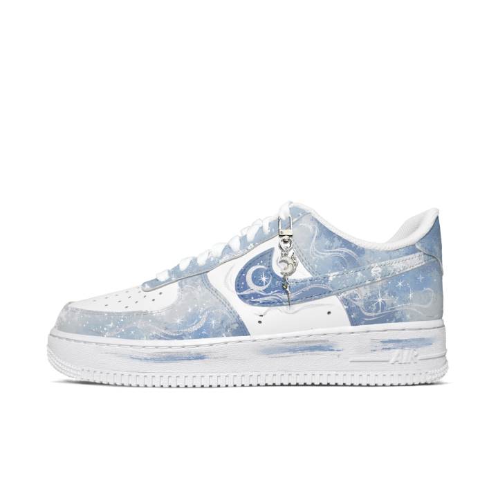 Nike Nike Air Force 1 Skateboard Shoes Men's Low Top Blue/White