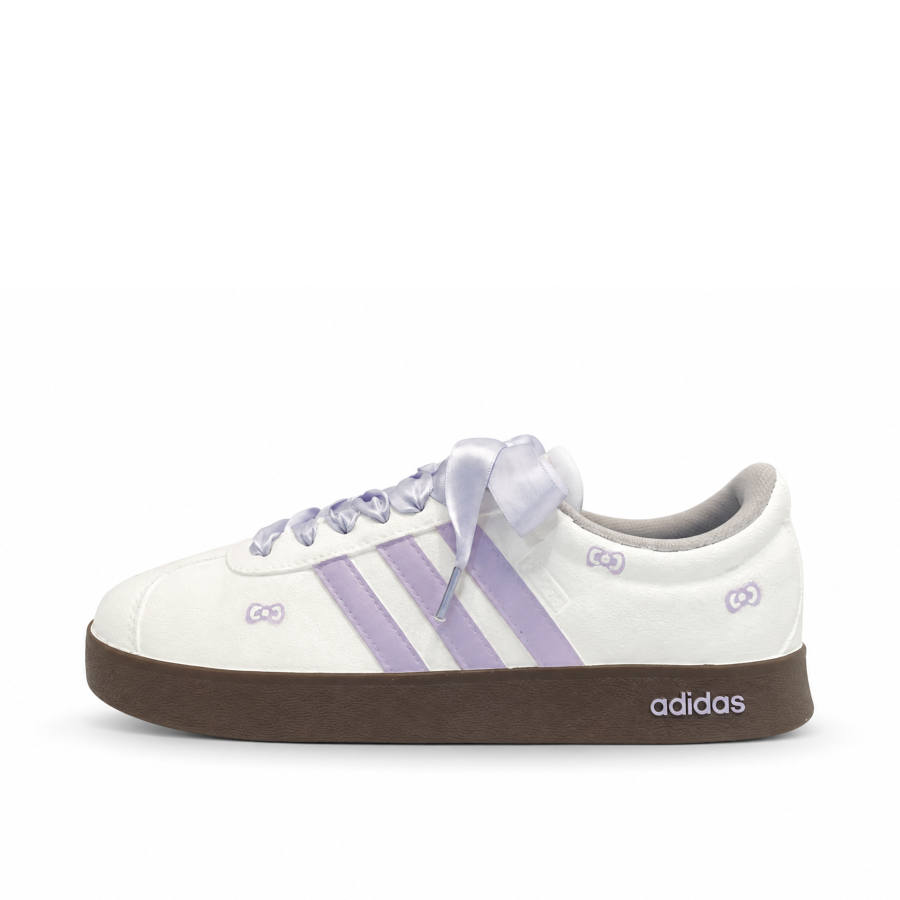 Adidas Adidas Vl Court Classic German Army Trainers Unisex Low Top Purple/Beige