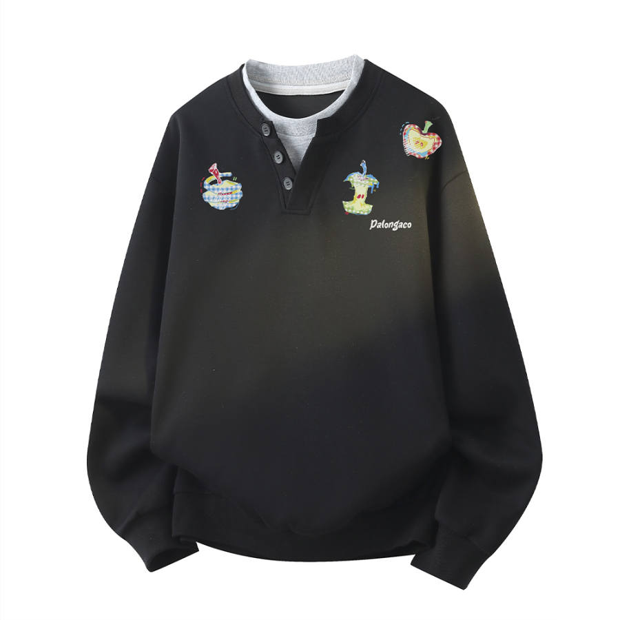 PAL ONGACO Sweatshirts Unisex V Neck Moderate Nipped In Waist