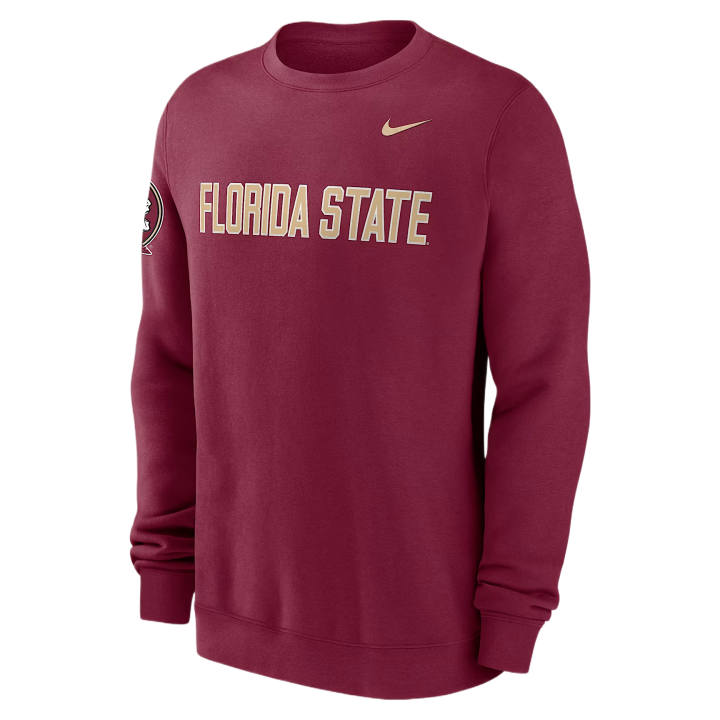 Nike Nike College Sweatshirts Men's Chestnut Team Crew Neck Moderate