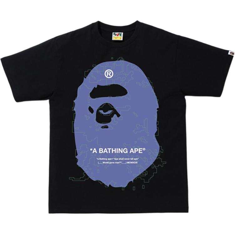 A BATHING APE Bape Big Ape Head Digital Mosaic Tee