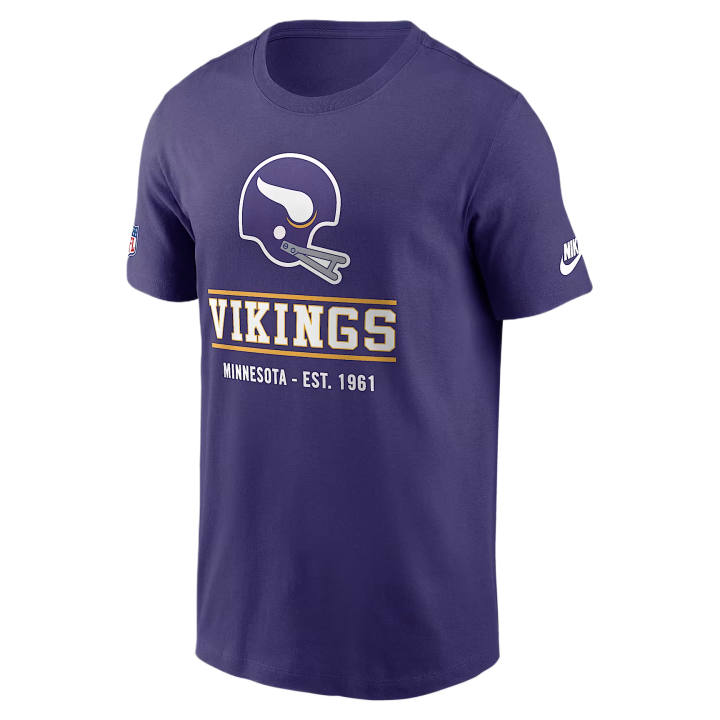 Nike Nike NFL T Shirts Men's Purple Crew Neck Moderate
