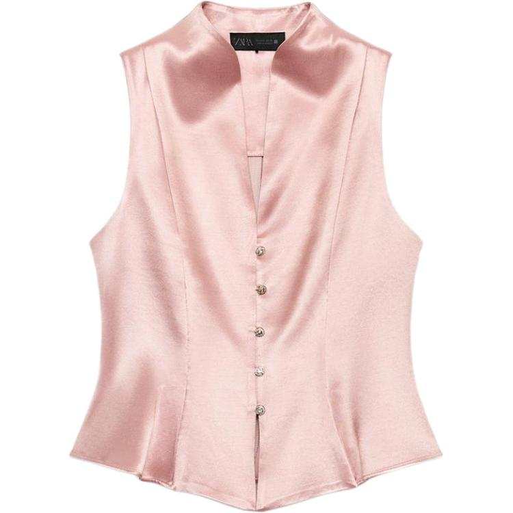 ZARA Tank Tops Women's Pink