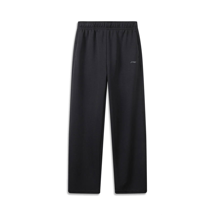 Li-Ning Li Ning Fitness Series Knitted Sweatpants Women's Black Moderate Wide Leg Pants