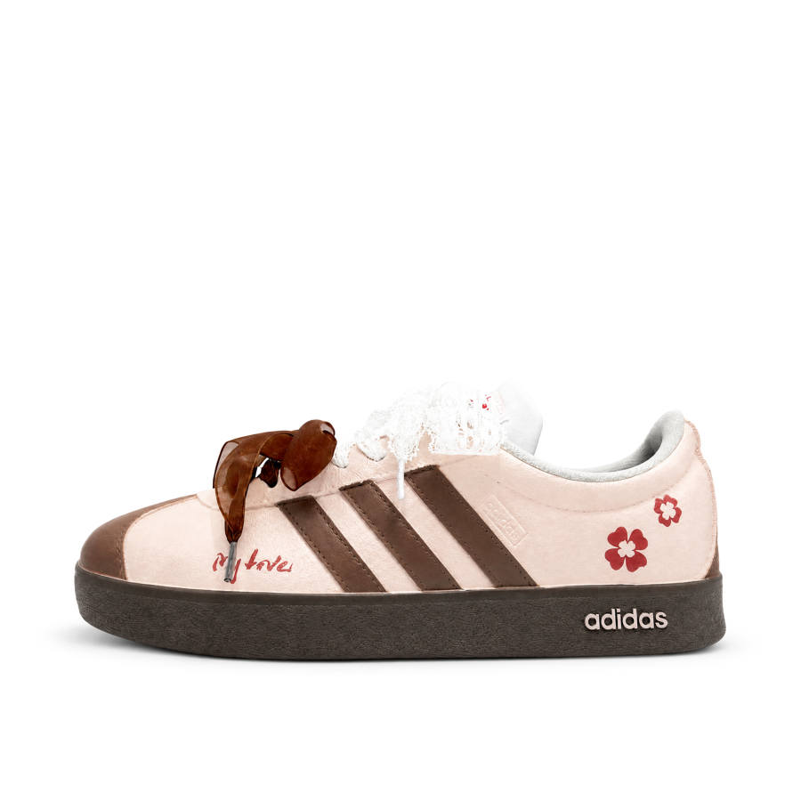 Adidas Adidas VL COURT 2.0 German Army Trainers Unisex Low Top Pink/Brown
