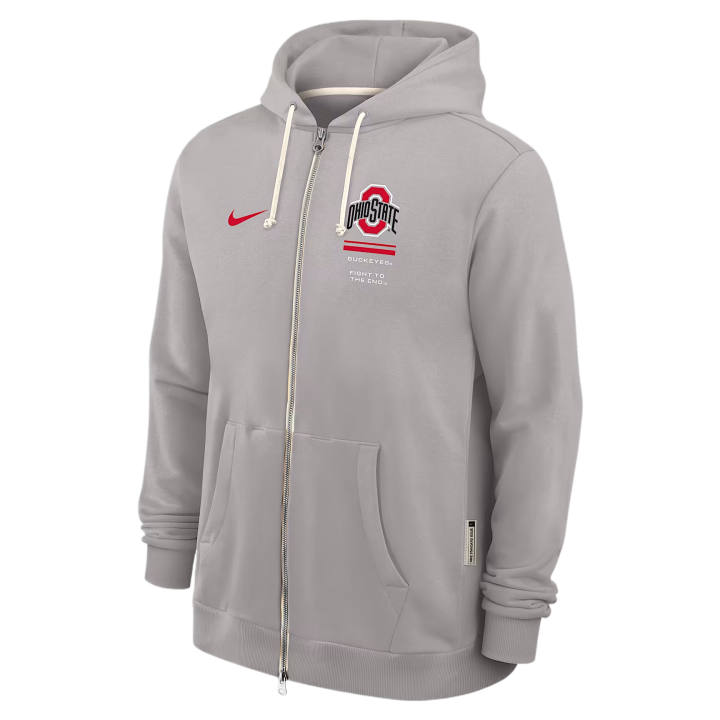 Nike Nike Dri Fit College Sweatshirts Men's Tin Gray Hooded Non Detachable Moderate