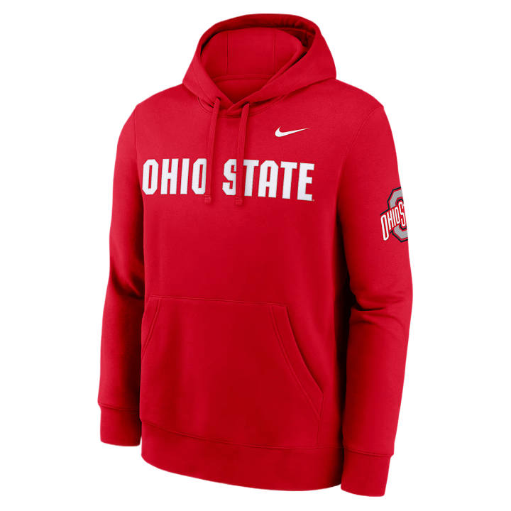 Nike Nike College Sweatshirts Men's University Red Hooded Non Detachable Moderate