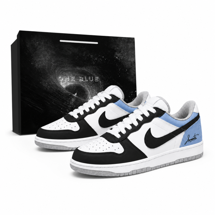 Nike Nike Big Skateboard Shoes Men's Low Top White, Black, Blue