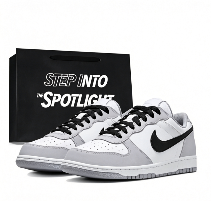 Nike Nike Big Skateboard Shoes Men's Low Top Gray/White
