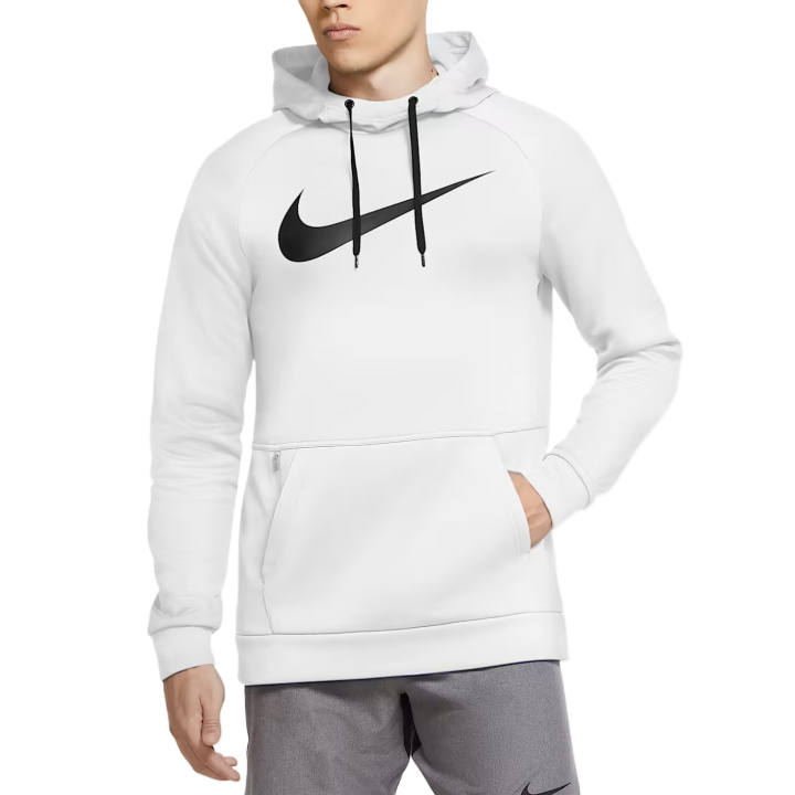 Nike Nike Therma Sweatshirts Men's White/Black Hooded Non Detachable Moderate