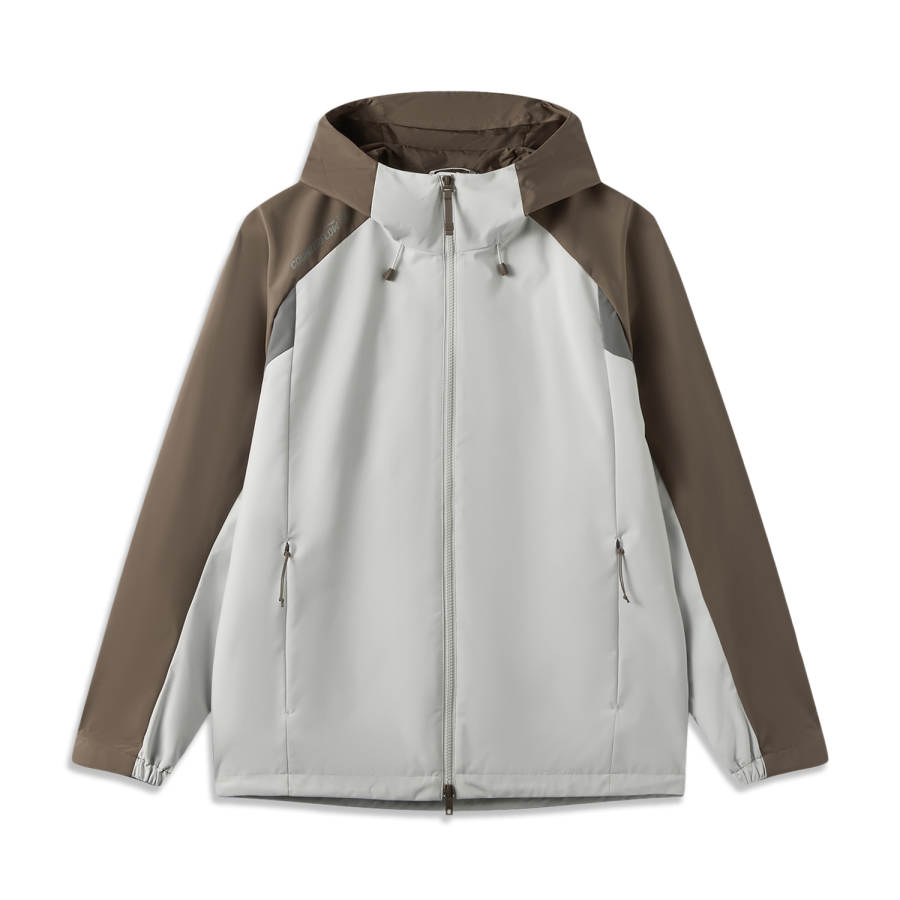 Li-Ning Li Ning Outdoor CF Tracing Trench Coats Men's Dark Tea Brown Hooded Non Detachable Moderate Straight Fit