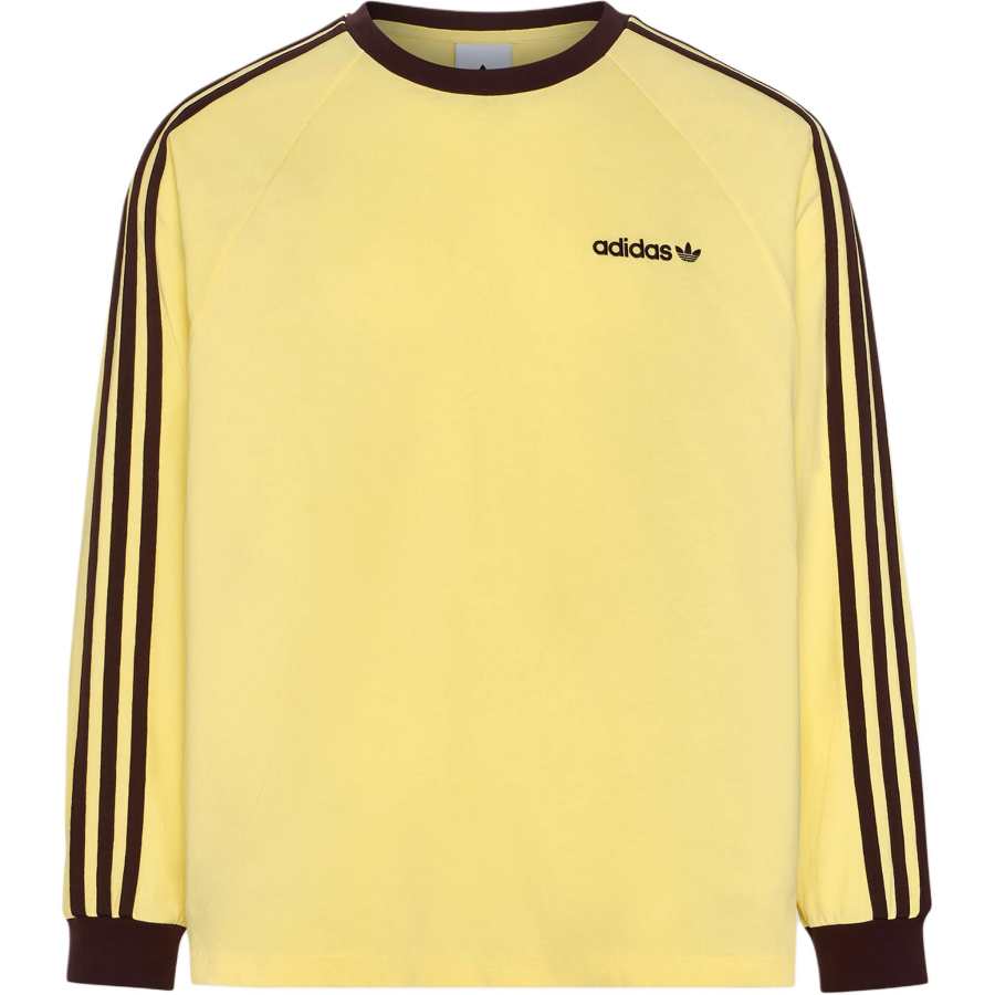 Adidas Originals T Shirts Unisex Yellow Crew Neck Moderate