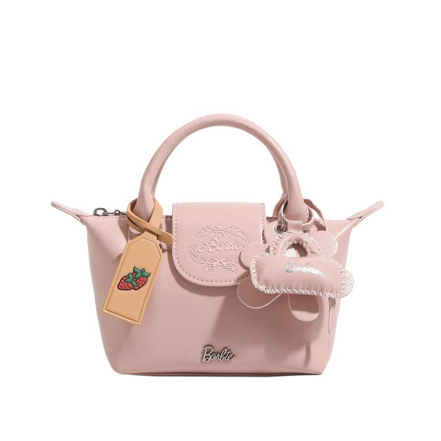 Barbie Synthetic Leather Handbag Women's Pink
