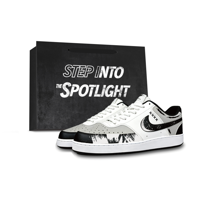 Nike Nike Court Vision Low Skateboard Shoes Unisex Low Top Gray White