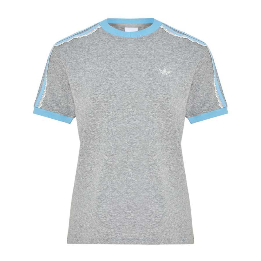 Adidas Originals T Shirts Women's Medium Heather Gray Crew Neck Moderate