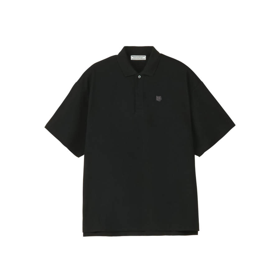 Onitsuka Tiger Polo Shirts Men's Black Crew Neck Moderate