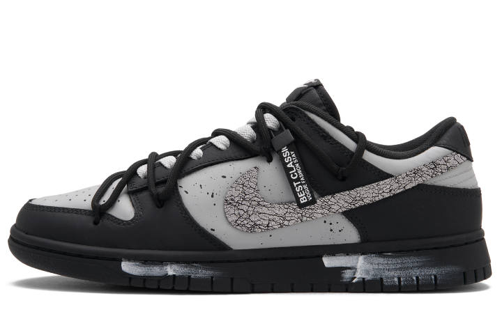 Nike Nike Dunk Skateboard Shoes Unisex Low Top Black Gray