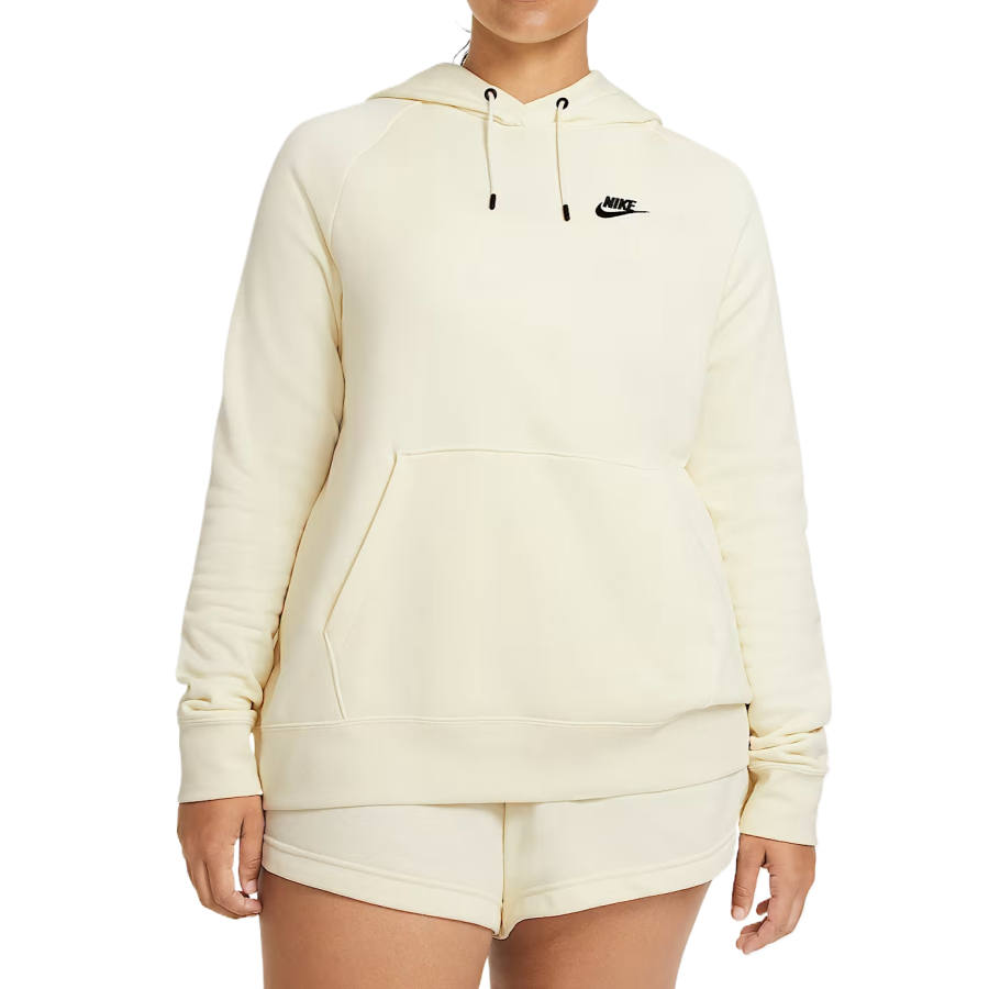 Nike Nike Sportswear Essentials Sweatshirts Women's Coconut Milk/Black Hooded Non Detachable Moderate