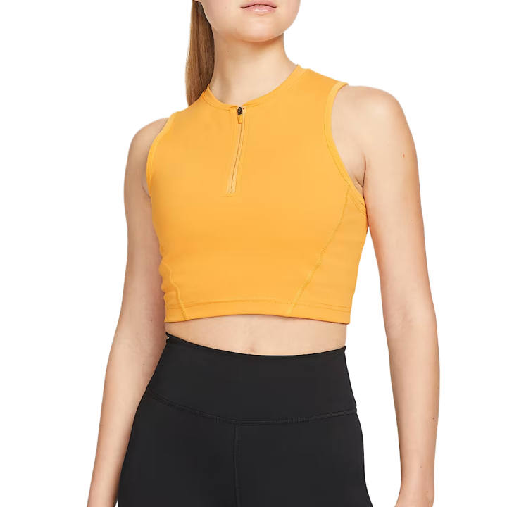 Nike Nike Pro Sleeveless Sports Shirts Women's Light Curry/White Crew Neck Moderate