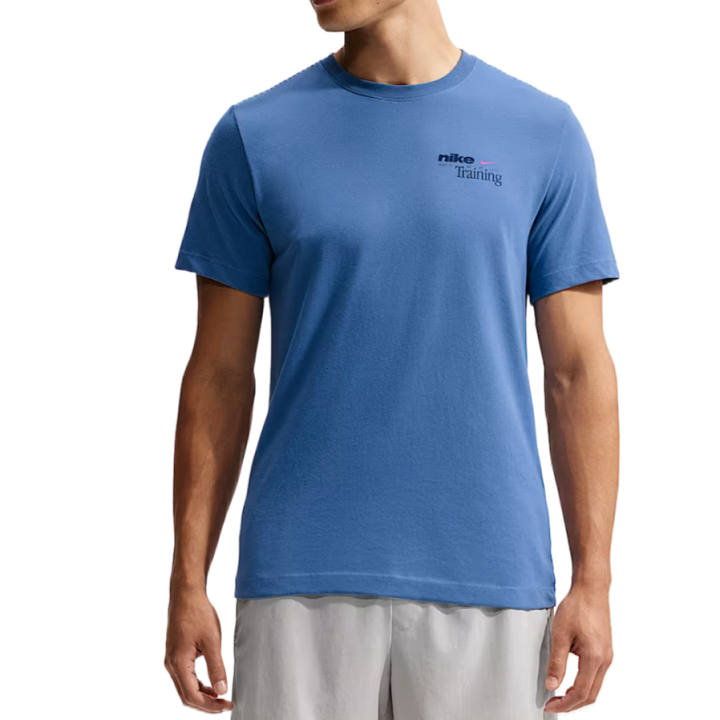 Nike Nike Fitness Clothing Men's Indigo Storm Crew Neck Moderate