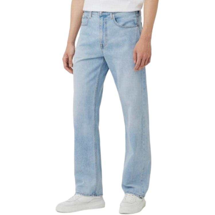 Calvin Klein Straight Fit Version Jeans Men's ZMF Denim Light Blue Moderate Straight Fit Pants
