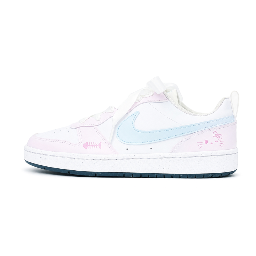 Nike Nike Court Borough Skateboard Shoes Unisex Low Top Light Pink/Light Blue/White