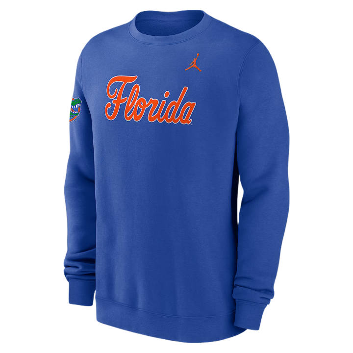 Jordan Jordan College Club Sweatshirts Men's Royal Gaming Crew Neck Moderate