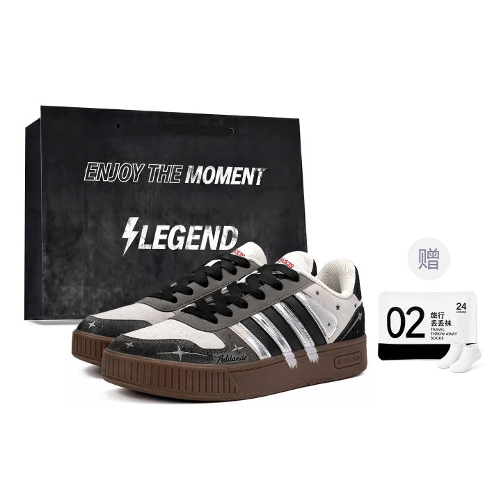 Adidas Adidas D PAD Skateboard Shoes Unisex Low Top Black/Silver/Brown