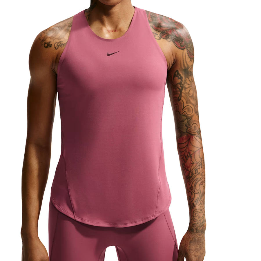 Nike Nike Universa Sleeveless Sports Shirts Women's Pink Mist/Mysterious Maroon Crew Neck Moderate