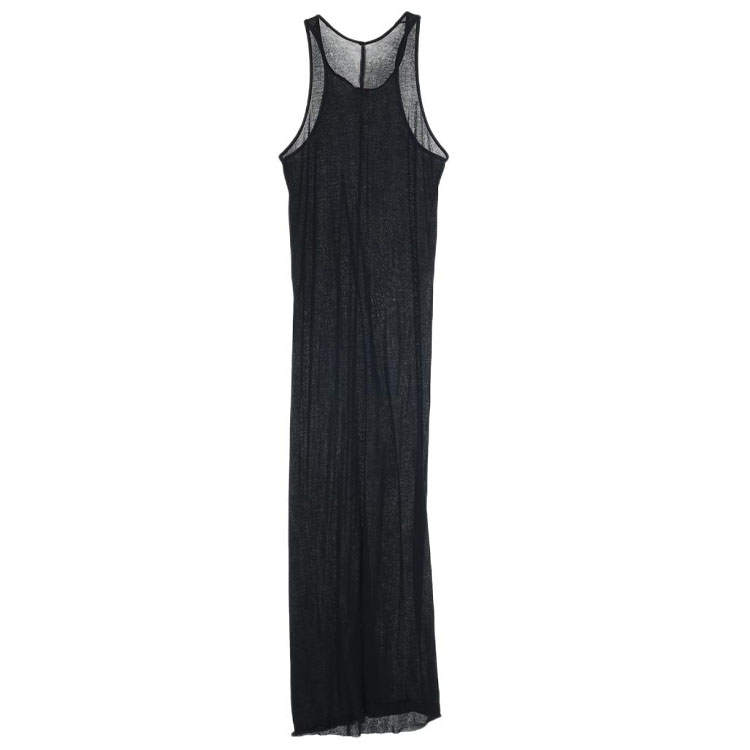 RICK OWENS Sleeveless Dresses Women's Black Moderate Long Skirt