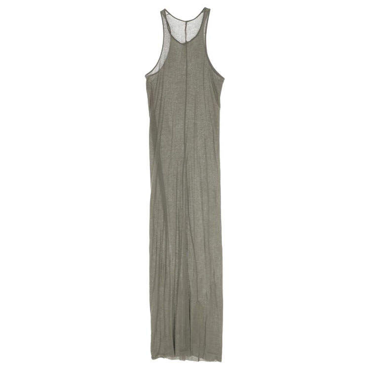 RICK OWENS Sleeveless Dresses Women's Gray Green Moderate Long Skirt