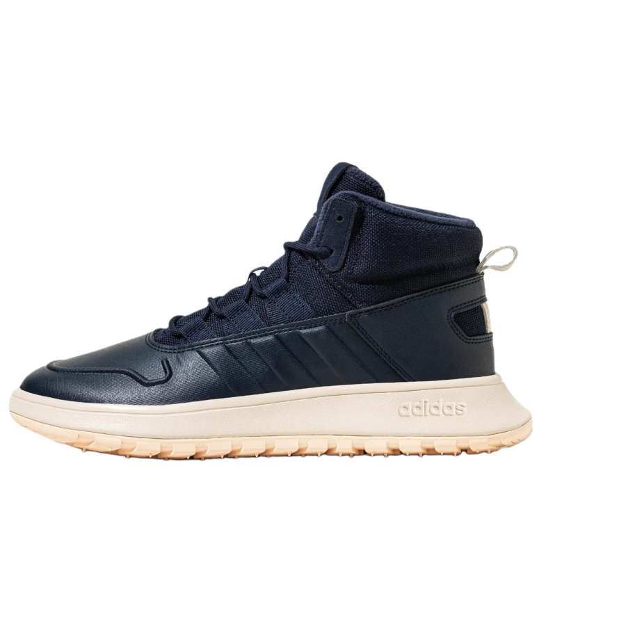 Adidas Neo Fusion Storm Fleece Lined Comfortable Versatile Thermal Mid top Casual Shoes Unisex Navy Blue