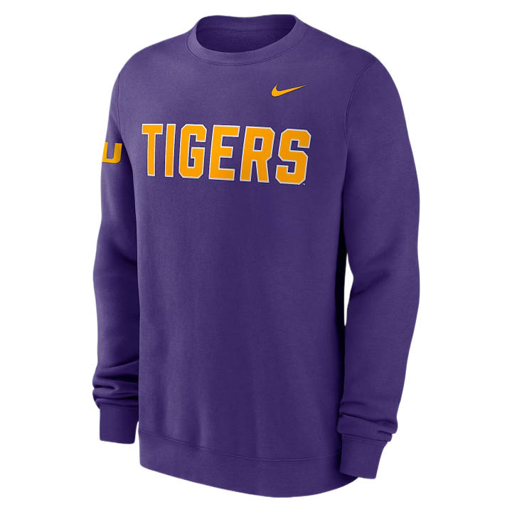 Nike Nike College Sweatshirts Men's Palace Purple Crew Neck Moderate