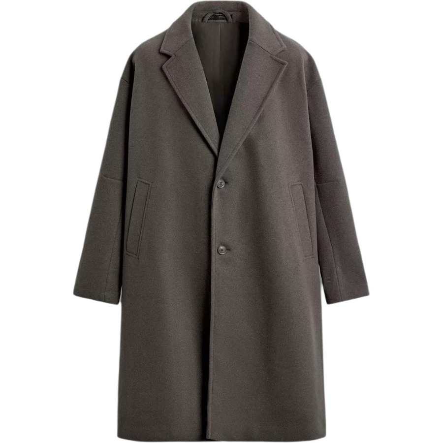 ZARA Coats Men's Light Beige Yellow/Khaki Moderate