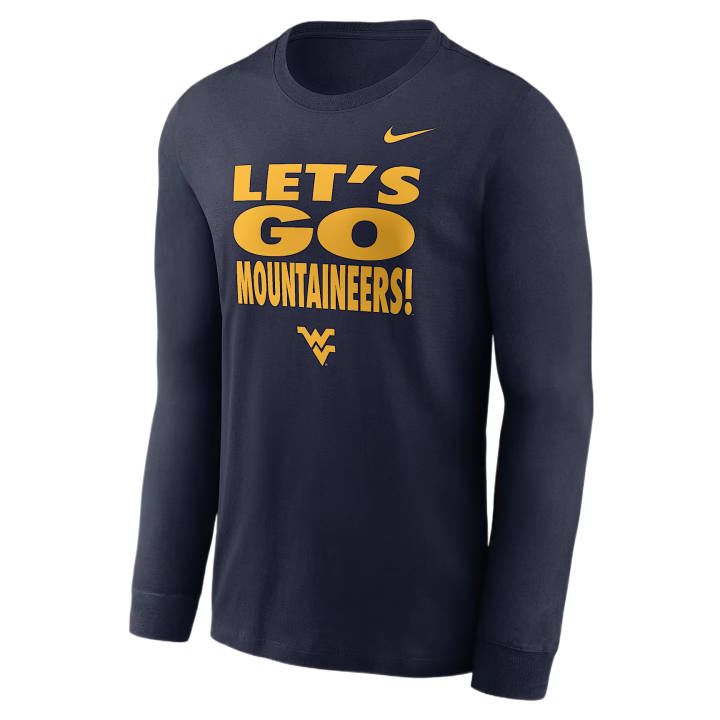 Nike Nike Dri Fit College T Shirts Men's Marine Blue Crew Neck Moderate