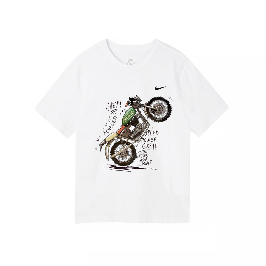 Nike Nike Sportswear T Shirts Men's White Crew Neck Moderate