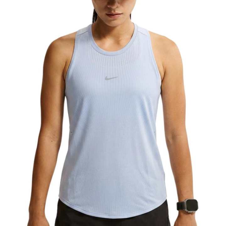 Nike Nike Running Tank Tops Women's Aluminum Blue/White Gold Crew Neck