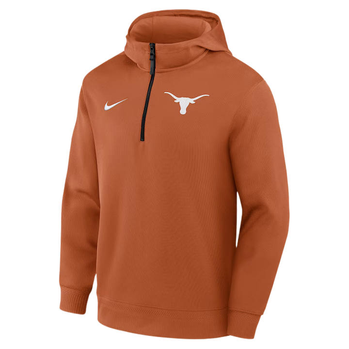 Nike Nike Sweatshirts Men's Desert Orange Hooded Non Detachable Moderate Straight Fit