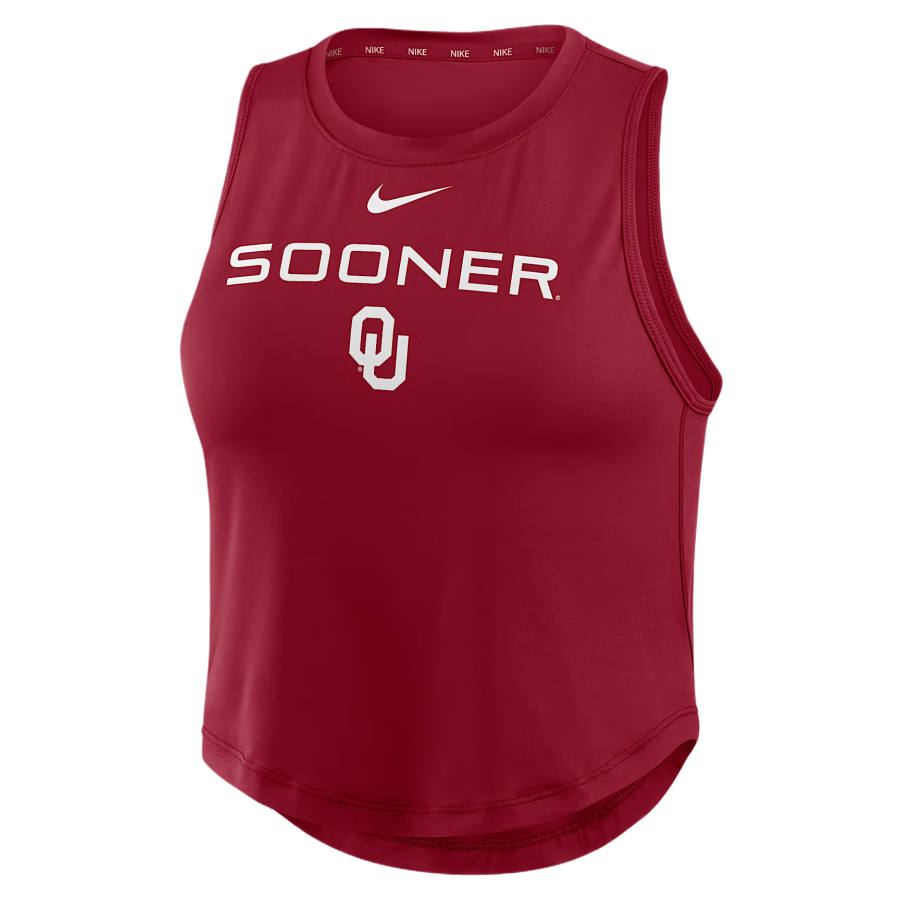 Nike Nike Dri Fit One Sleeveless Sports Shirts Women's Total Crimson Team Crew Neck