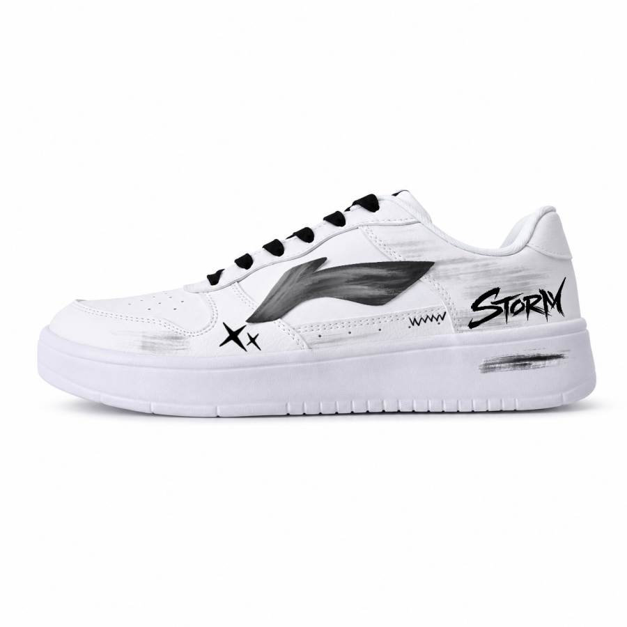 Li-Ning Li Ning Floating Boat Skateboard Shoes Men's Low Top Black/White