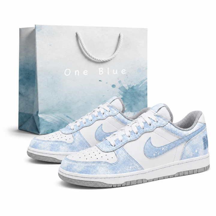 Nike Nike Big Skateboard Shoes Men's Low Top White, Blue