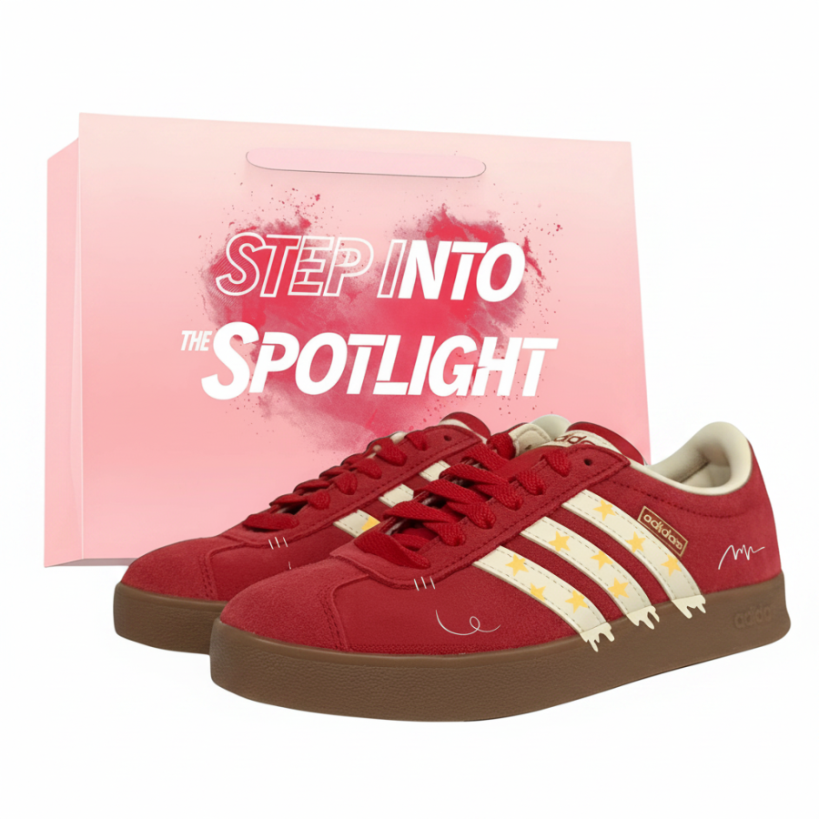 Adidas Adidas Vl Court Classic German Army Trainers Unisex Low Top Red
